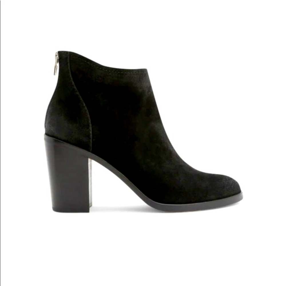 Dolce Vita Stevie Black Suede Bootie Heels